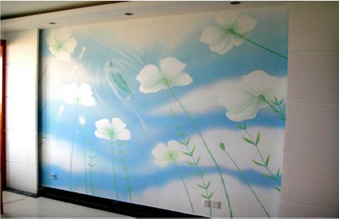 西昌画墙绘怎么画好白云的蓬松感？