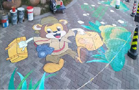 西昌夏季画地面彩绘会遇到的问题