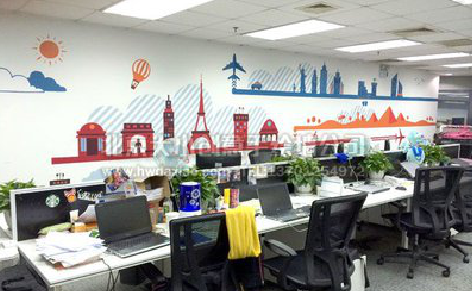 西昌教你设计办公室墙绘的方法。