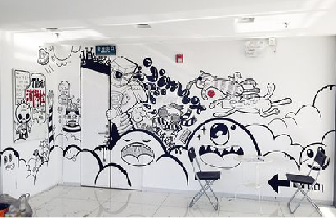 西昌手绘墙并非传统涂鸦。